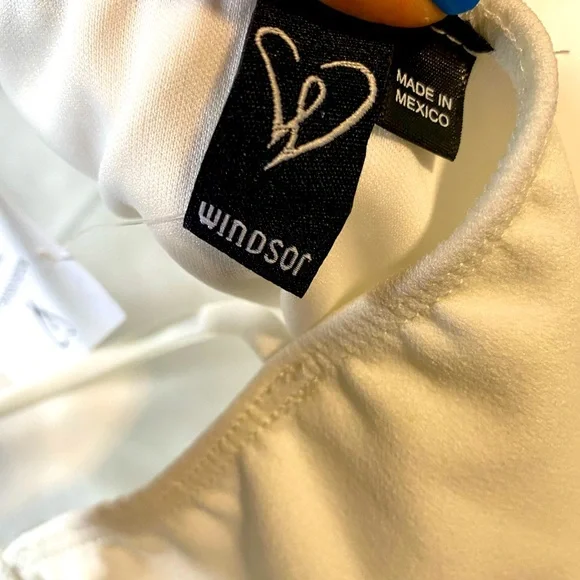 NWT White Strappy Ruffled Dress by Windsor |Size Large - Picture 11 of 13